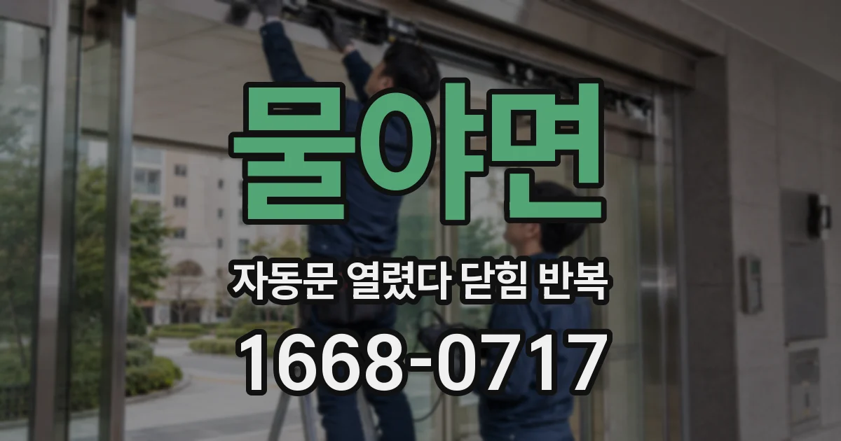 물야면 자동문 열렸다 닫힘 반복 현상은 문이 열리자마자 다시 닫히거나, 한 번 멈춘 뒤 재가동되며 반복되는 경우가 많습니다.