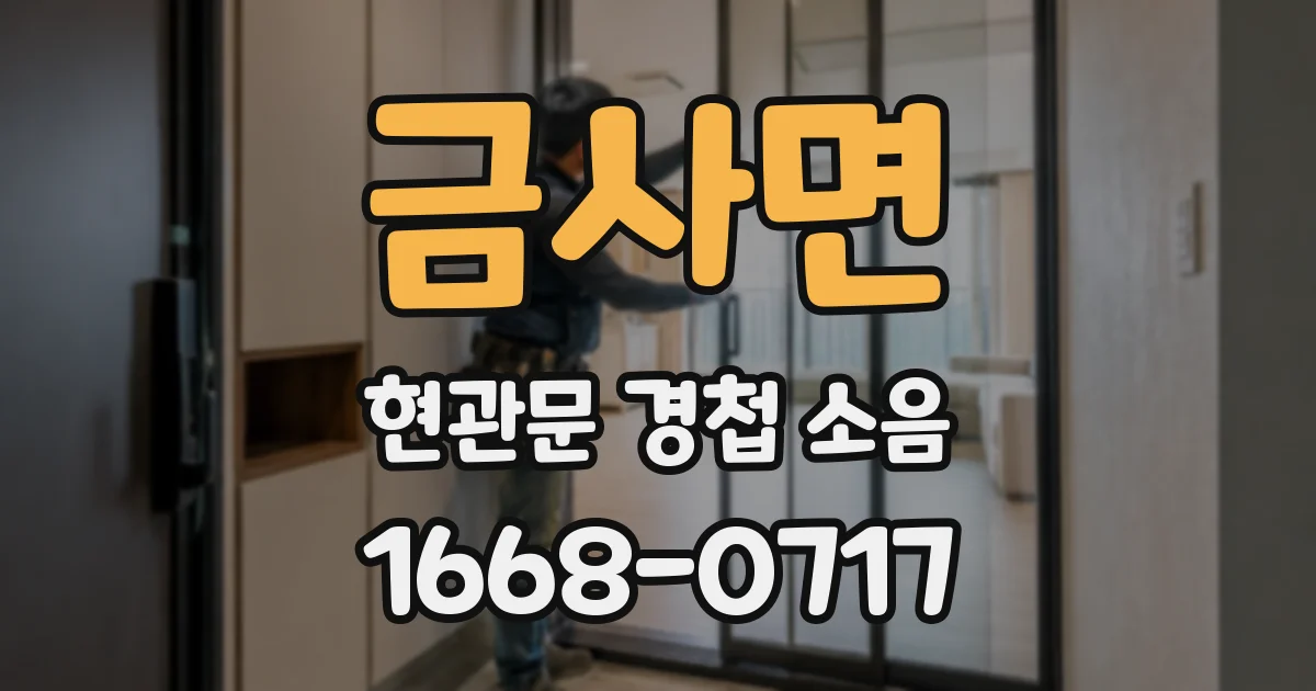금사면 현관문 경첩 소음