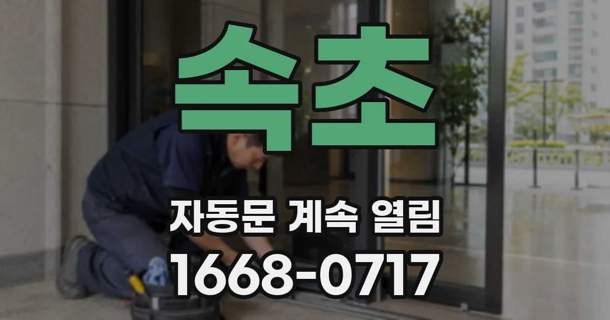 속초 자동문 계속 열림