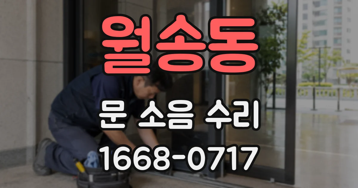 월송동 문 소음 수리