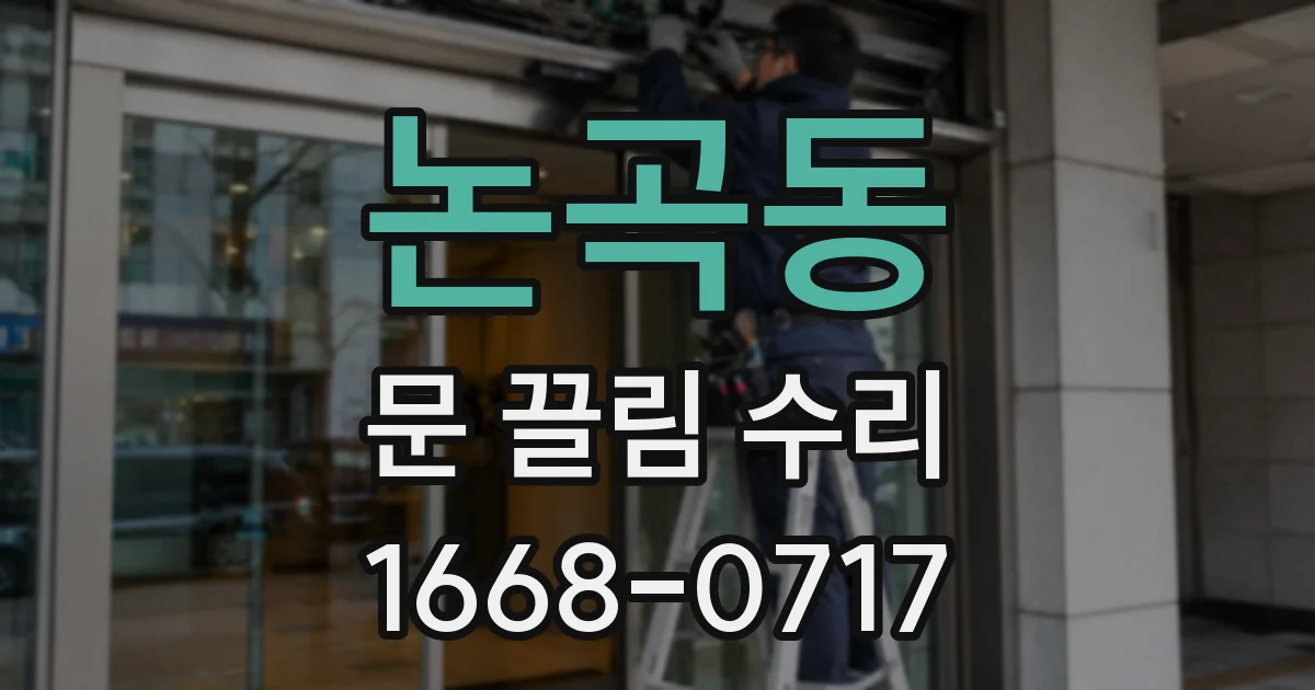 논곡동 문 끌림 수리