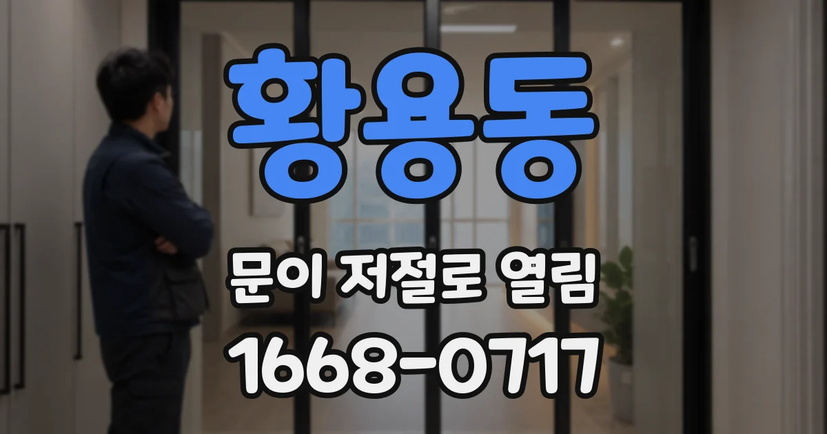 황용동 문이 저절로 열림