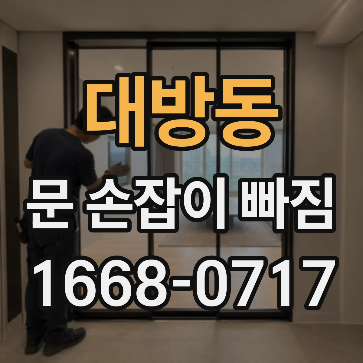 대방동 문 손잡이 빠짐