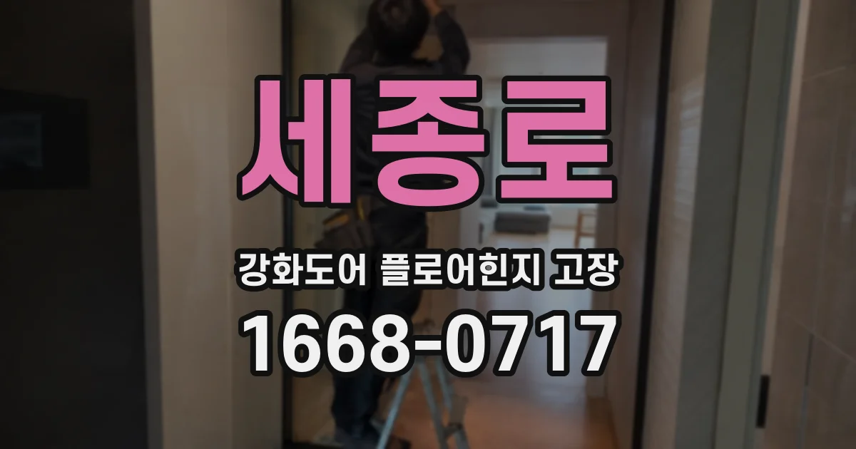 세종로 강화도어 플로어힌지 고장