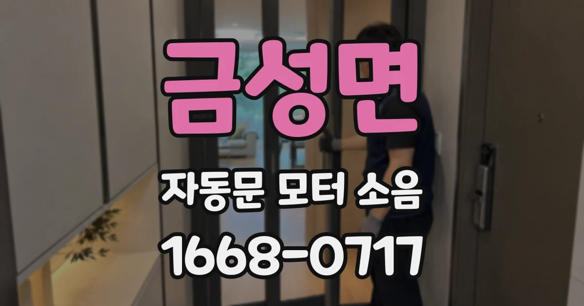 금성면 자동문 모터 소음