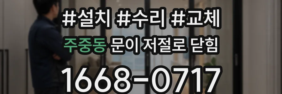 주중동 문이 저절로 닫힘