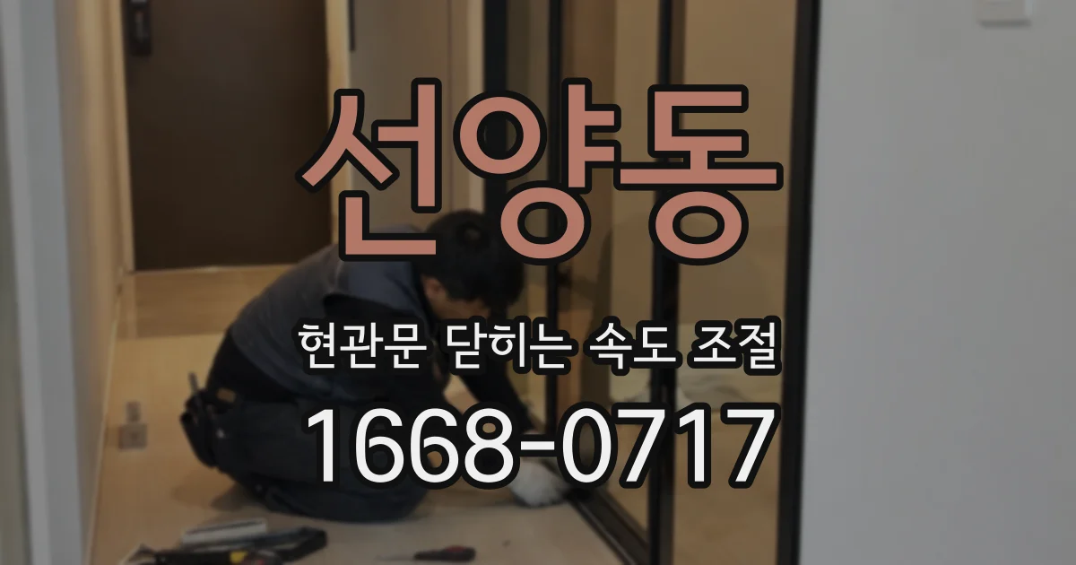 선양동 현관문 닫히는 속도 조절