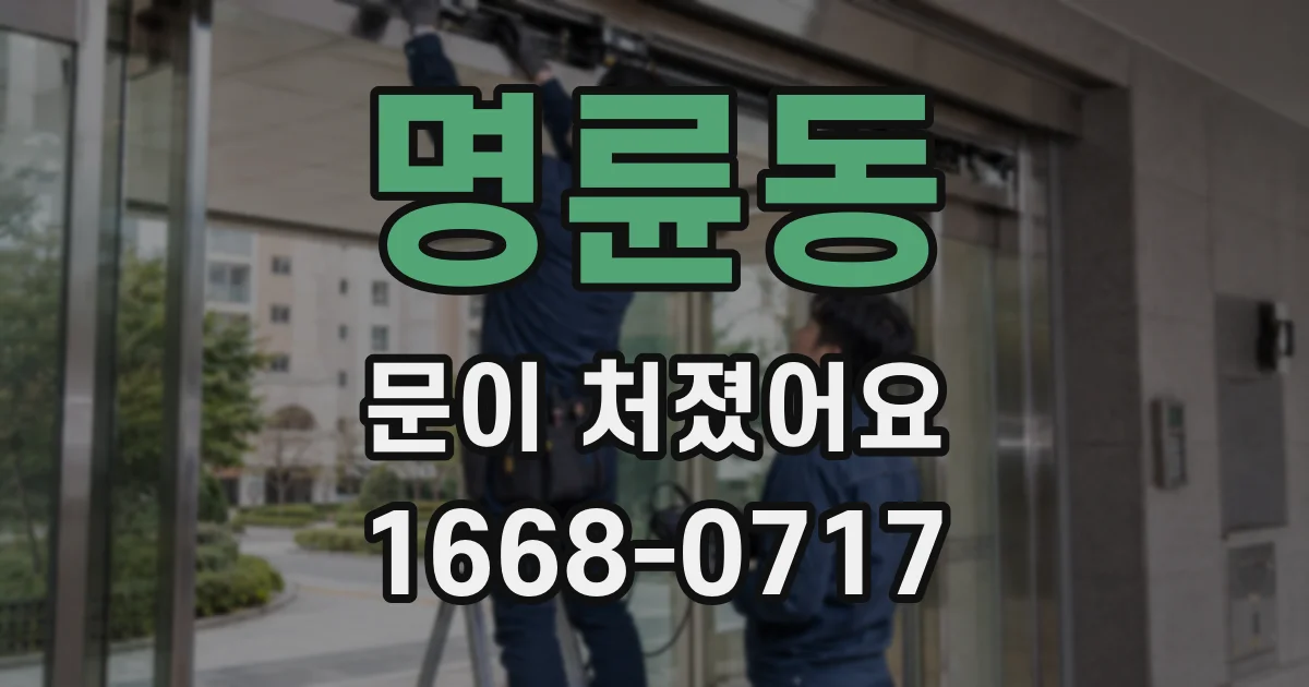 명륜동 문이 처졌어요