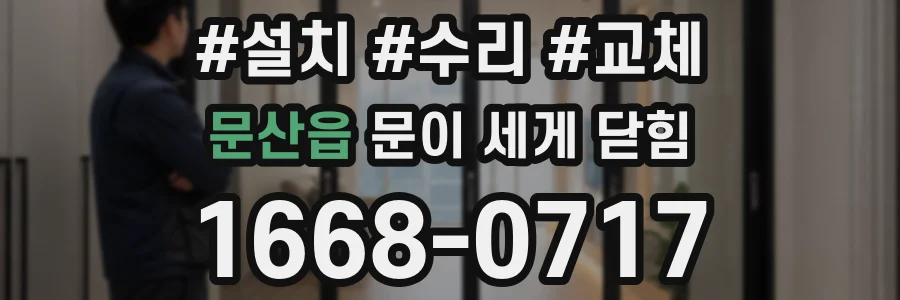 문산읍 문이 세게 닫힘