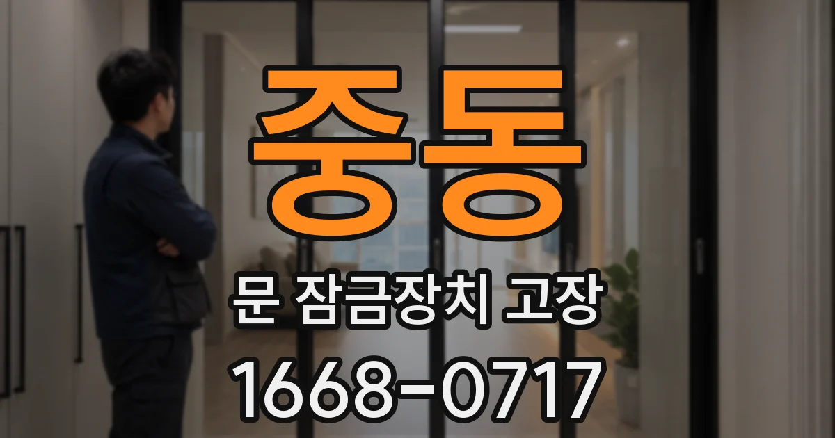 중동 문 잠금장치 고장