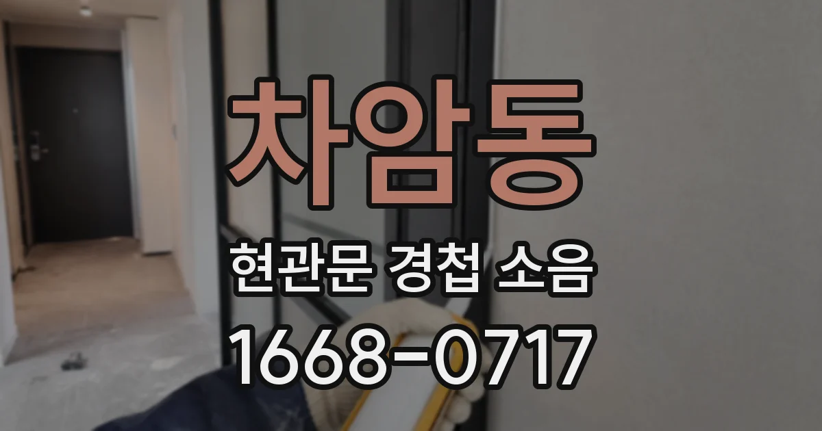 차암동 현관문 경첩 소음