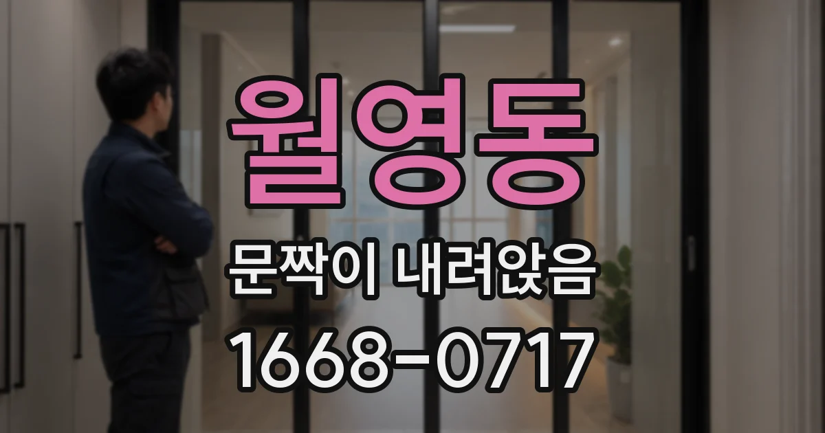 월영동 문짝이 내려앉음
