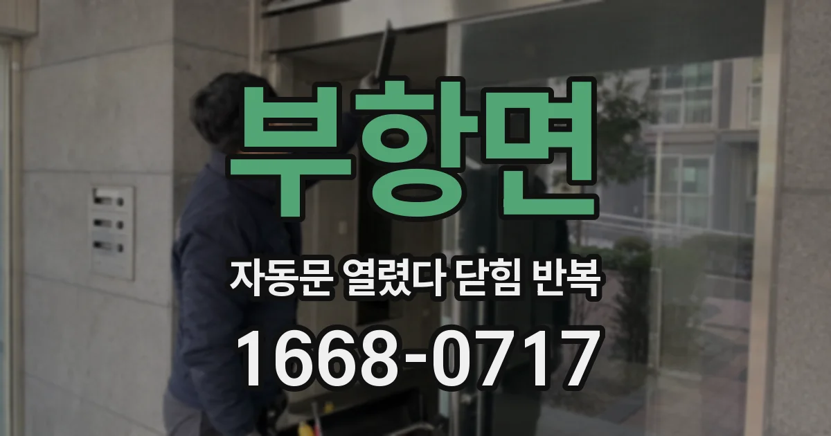 부항면 자동문 열렸다 닫힘 반복