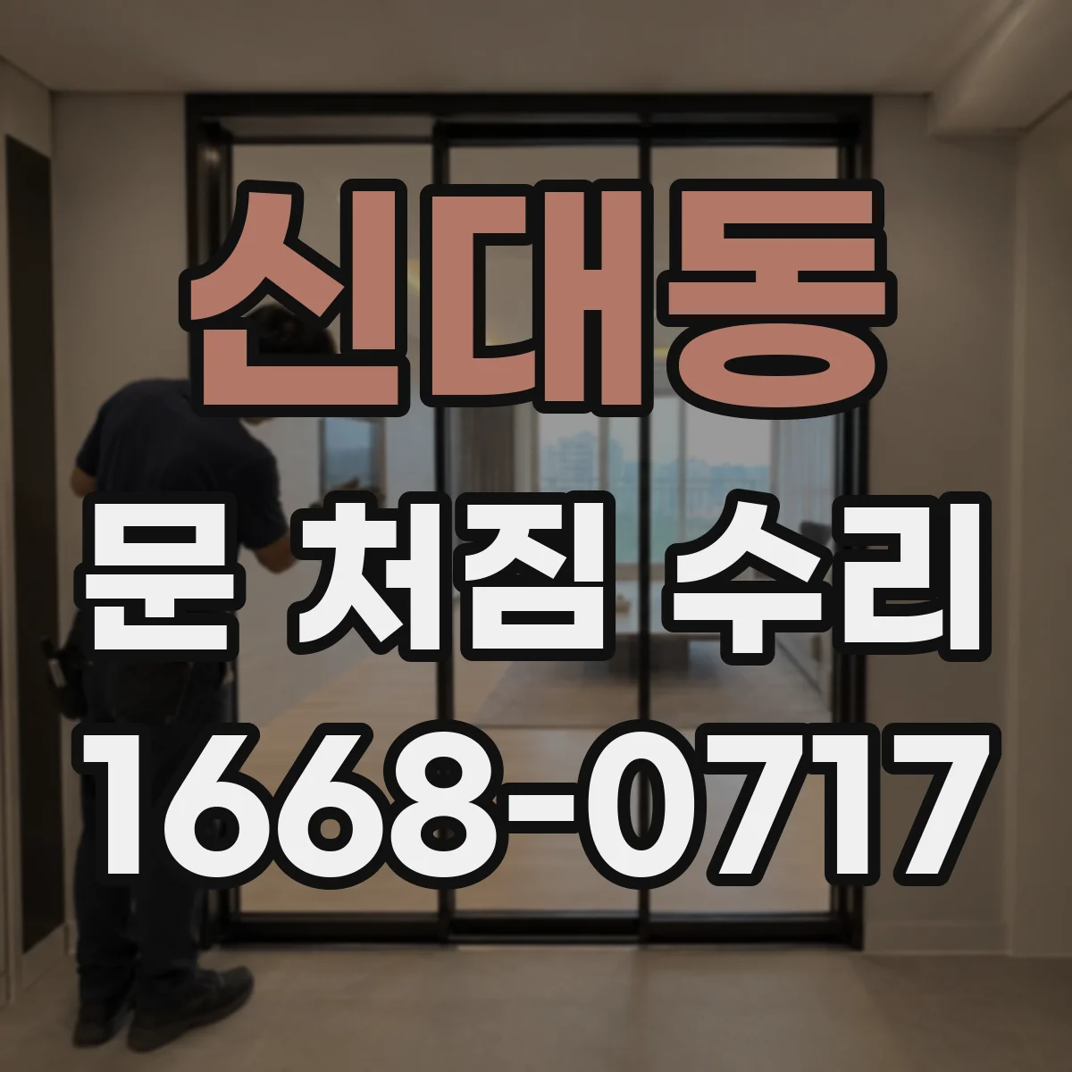신대동 문 처짐 수리