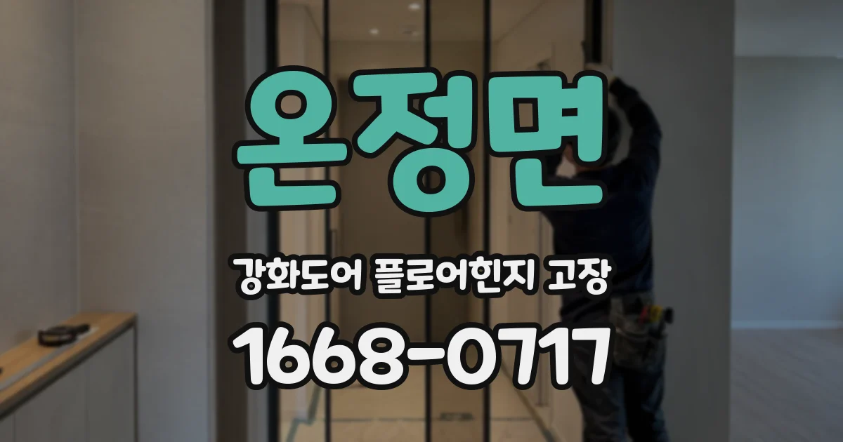 온정면 강화도어 플로어힌지 고장
