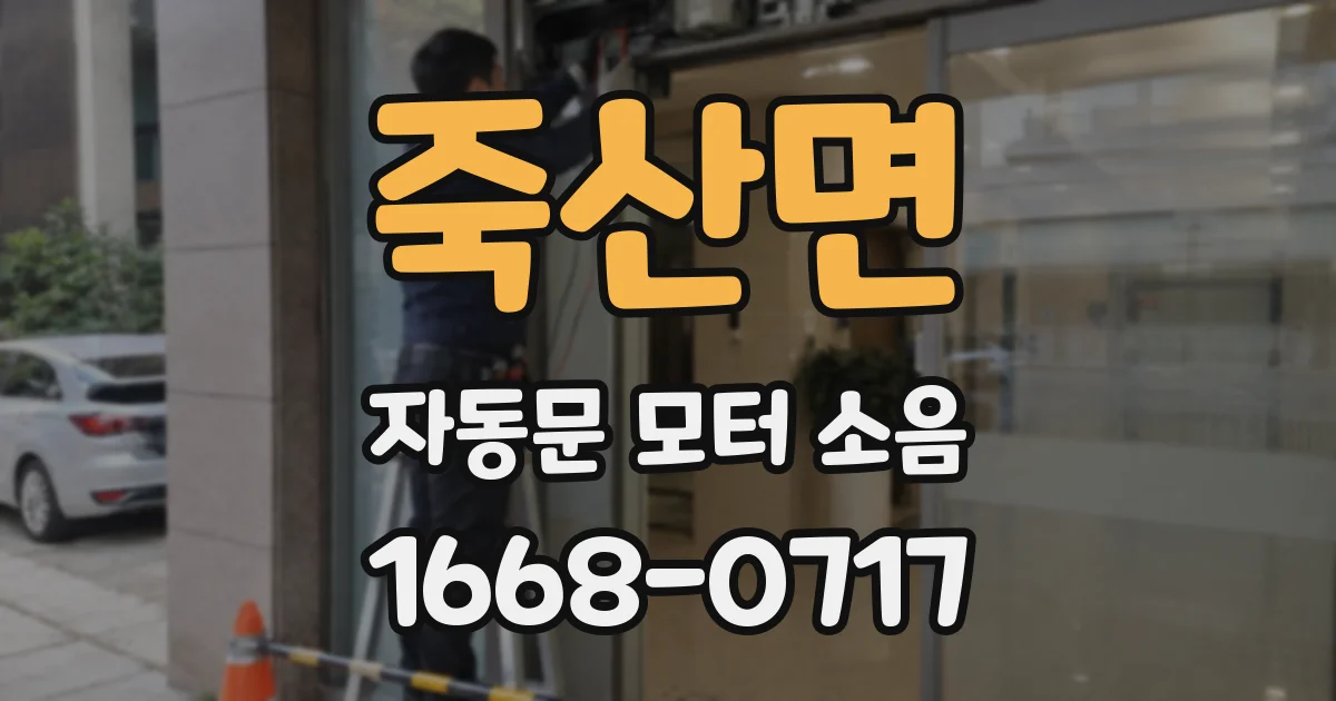 죽산면 자동문 모터 소음