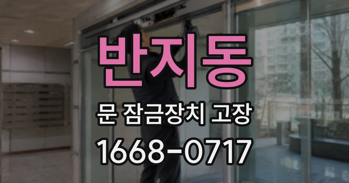 반지동 문 잠금장치 고장