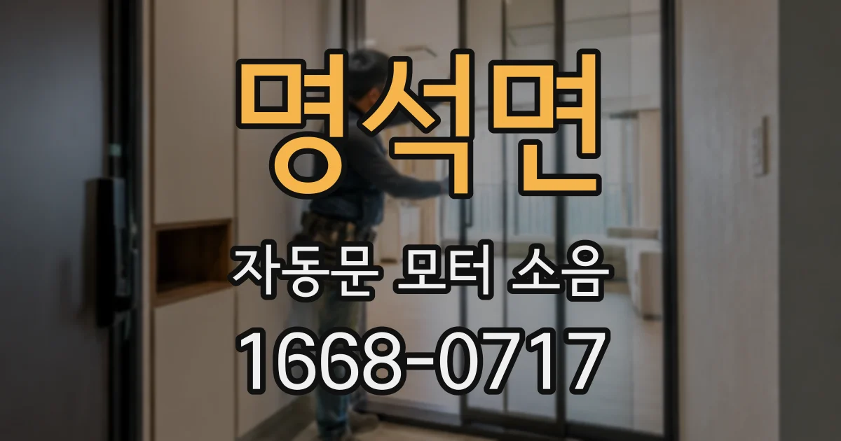 명석면 자동문 모터 소음