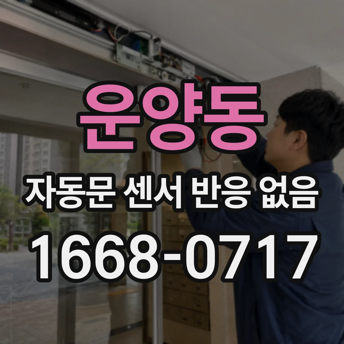 운양동 자동문 센서 반응 없음