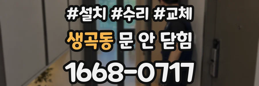생곡동 문 안 닫힘