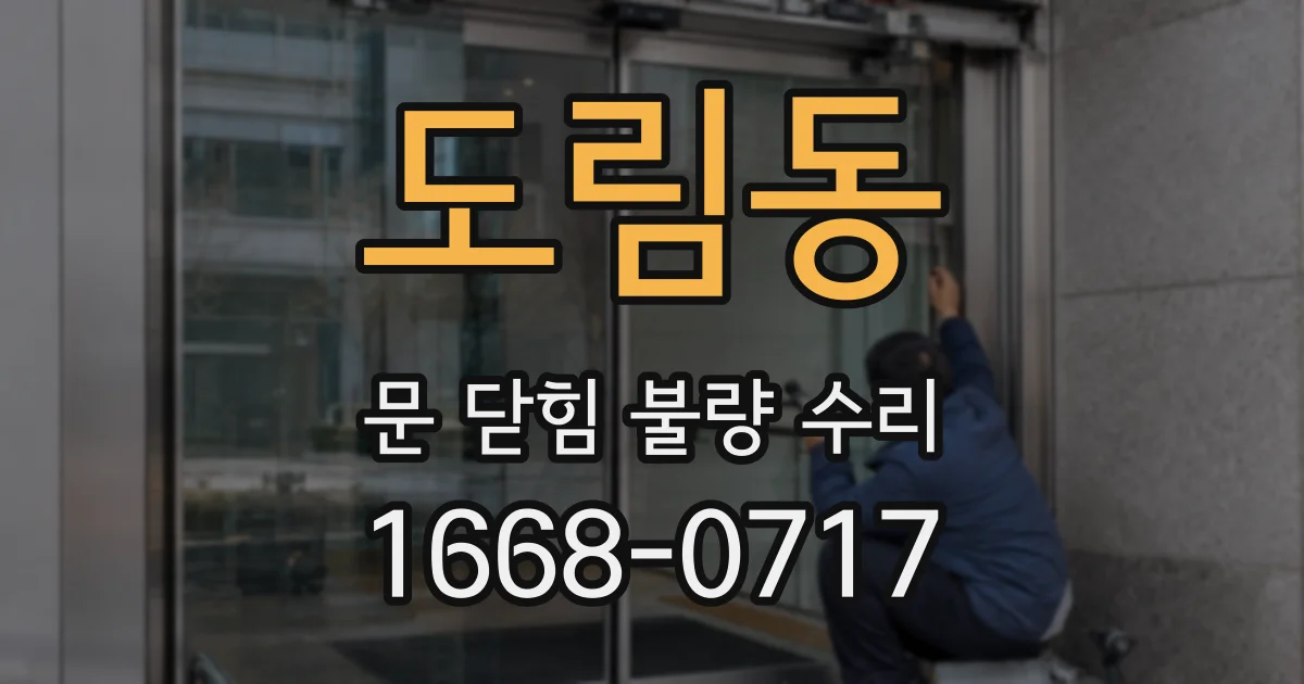 도림동 문 닫힘 불량 수리