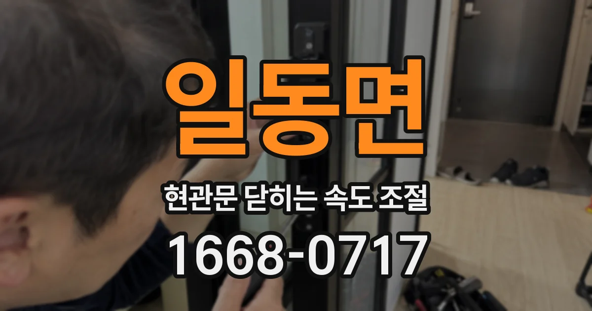 일동면 현관문 닫히는 속도 조절