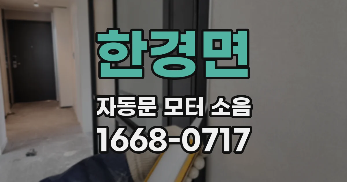 한경면 자동문 모터 소음