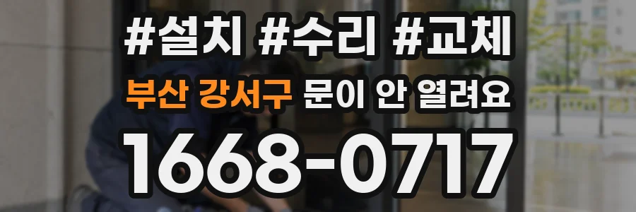 부산 강서구 문이 안 열려요