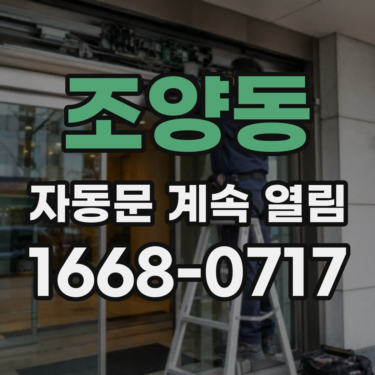 조양동 자동문 계속 열림