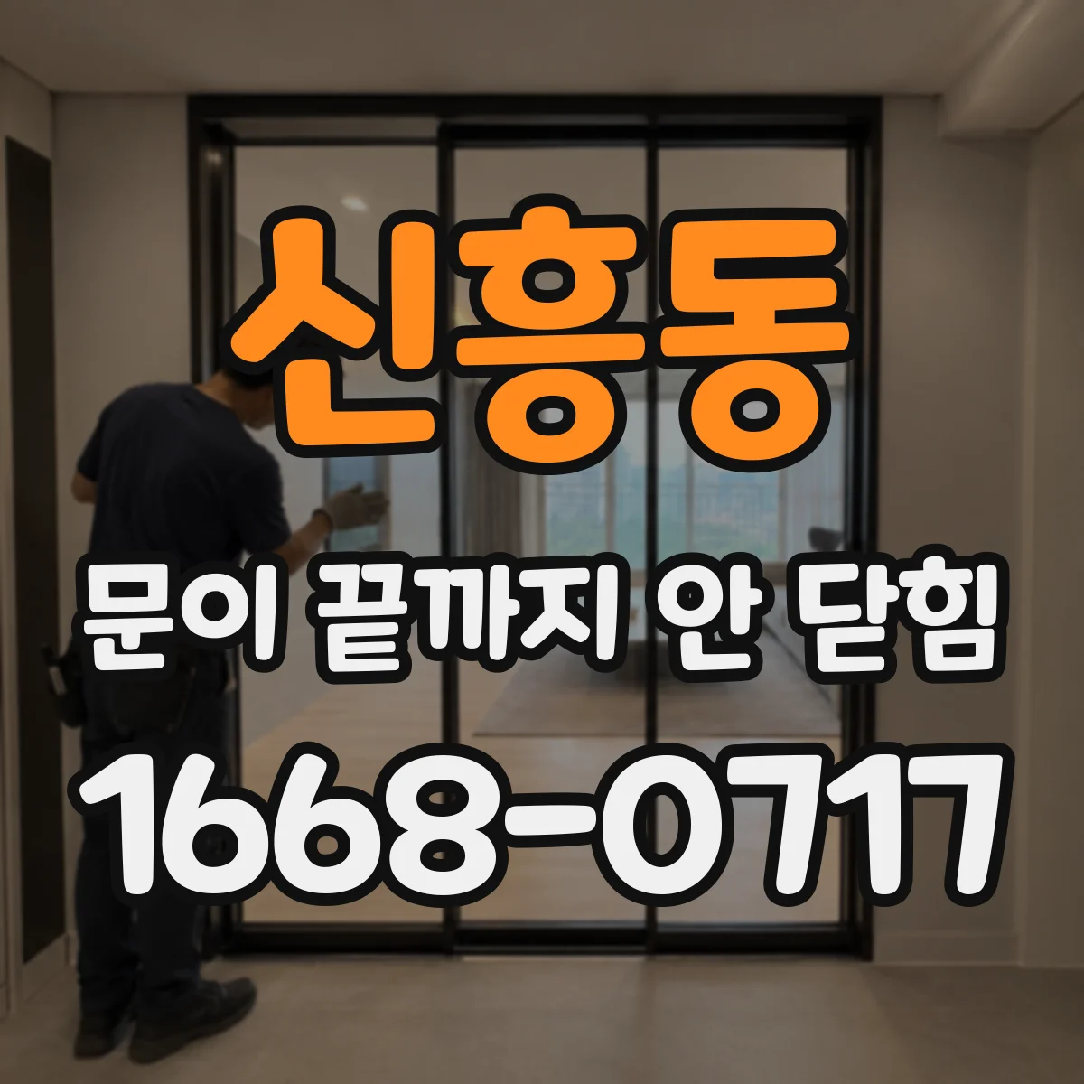 신흥동 문이 끝까지 안 닫힘