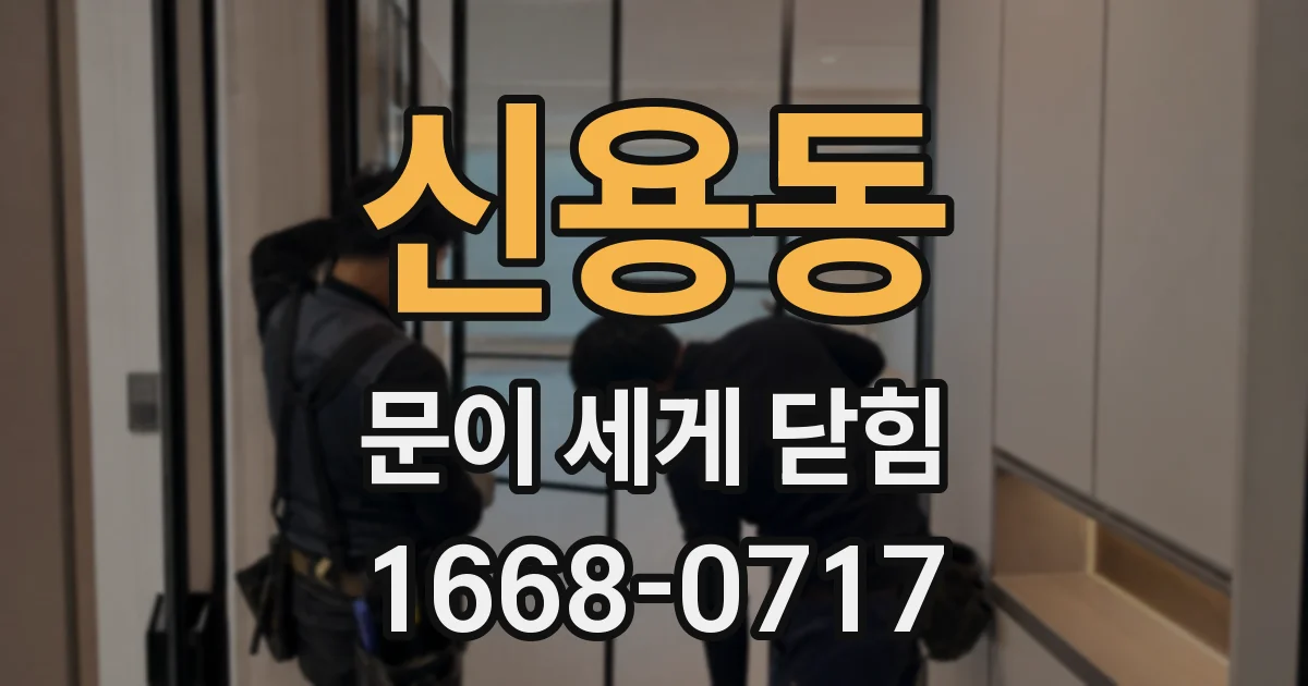 신용동 문이 세게 닫힘