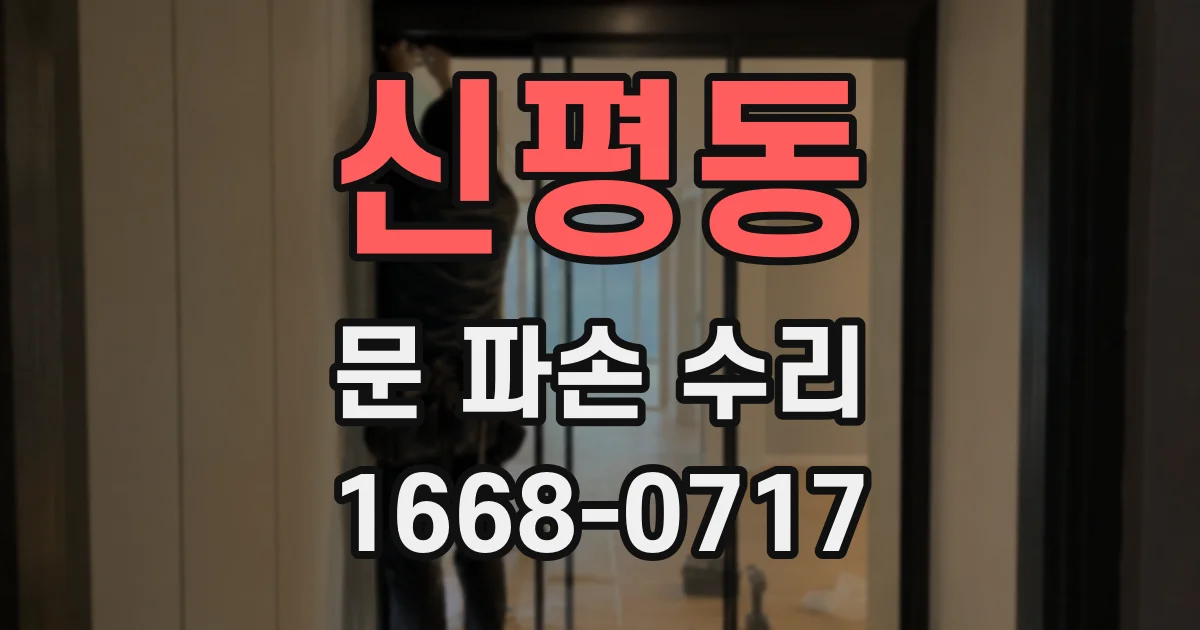 신평동 문 파손 수리