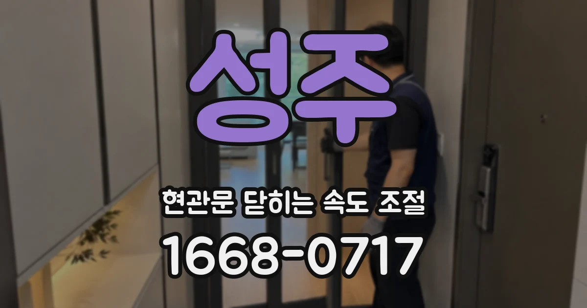 성주 현관문 닫히는 속도 조절