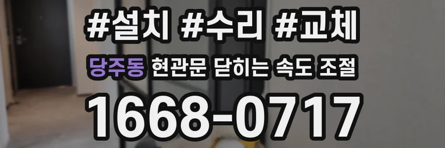 당주동 현관문 닫히는 속도 조절