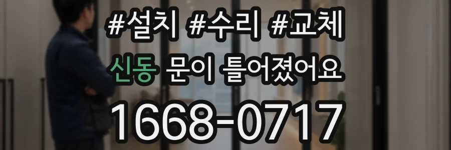 신동 문이 틀어졌어요