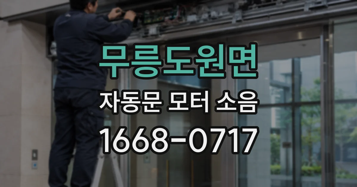 무릉도원면 자동문 모터 소음