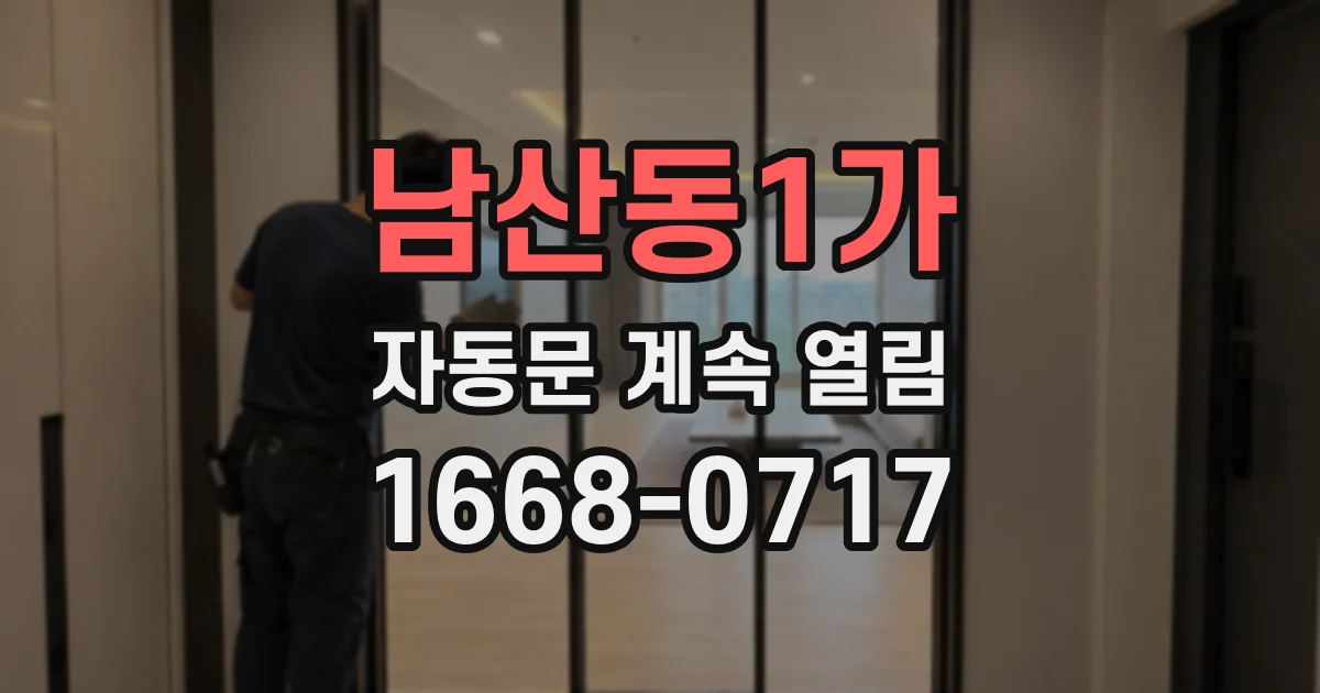 남산동1가 자동문 계속 열림