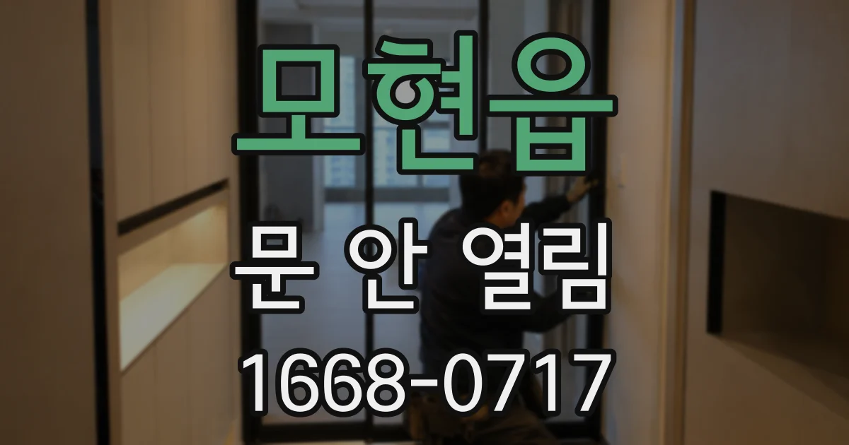 모현읍 문 안 열림