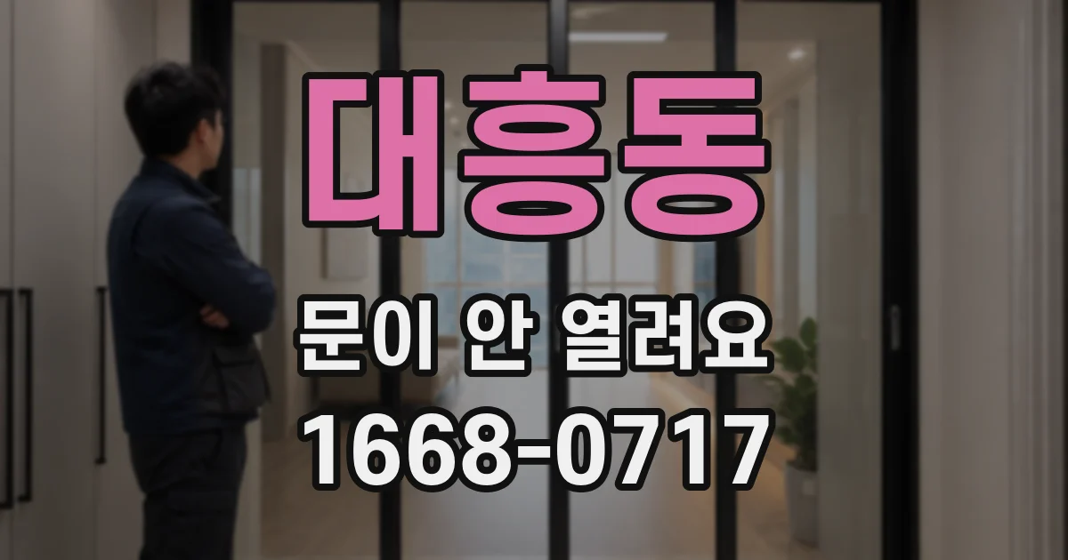 대흥동 문이 안 열려요