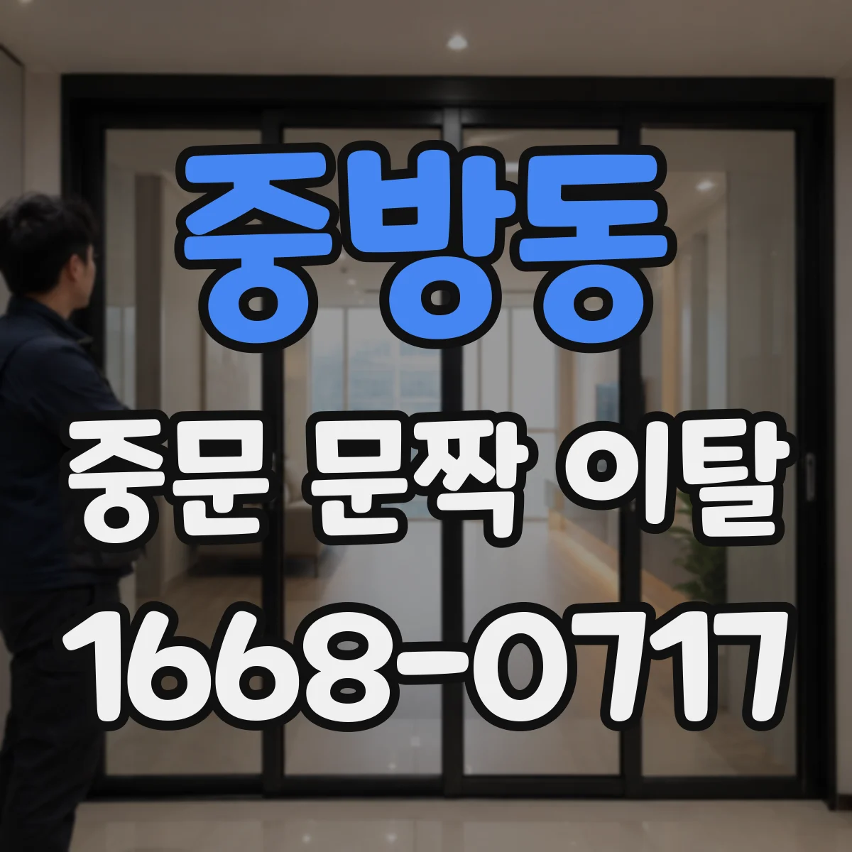 중방동 중문 문짝 이탈