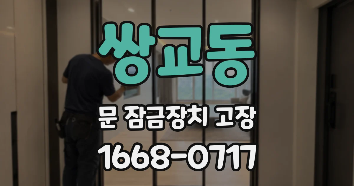 쌍교동 문 잠금장치 고장