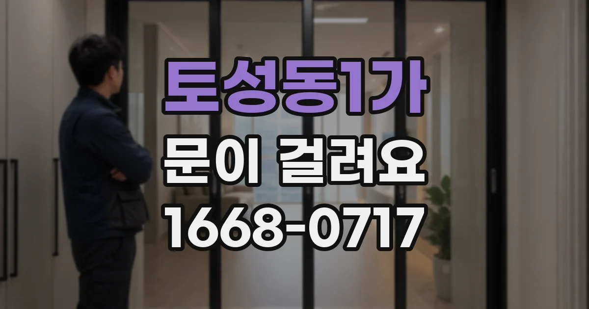 토성동1가 문이 걸려요