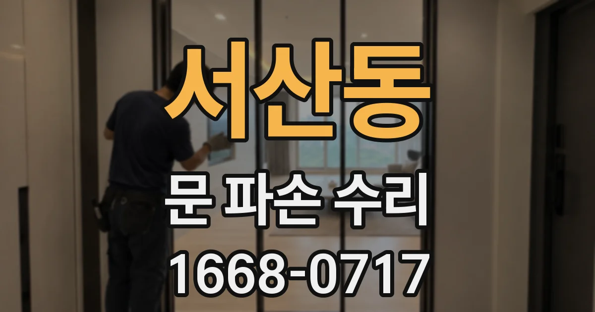 서산동 문 파손 수리