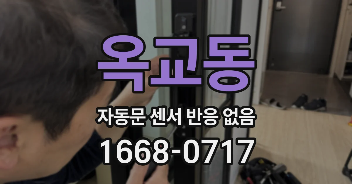 옥교동 자동문 센서 반응 없음