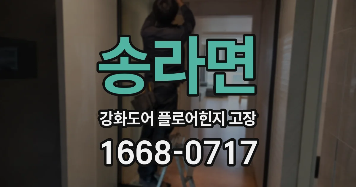 송라면 강화도어 플로어힌지 고장