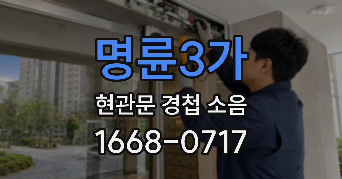 명륜3가 현관문 경첩 소음