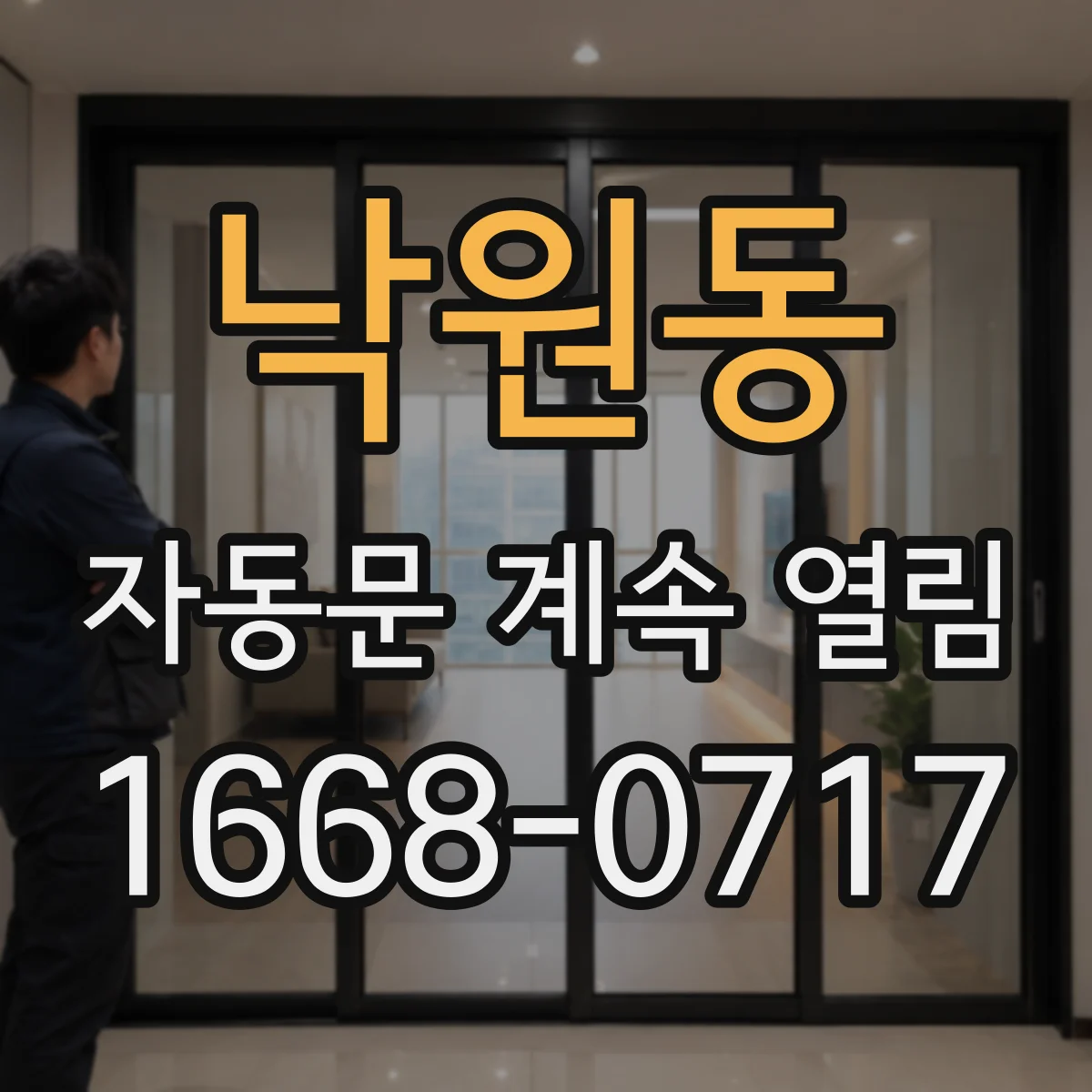 낙원동 자동문 계속 열림