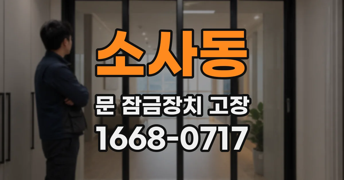 소사동 문 잠금장치 고장