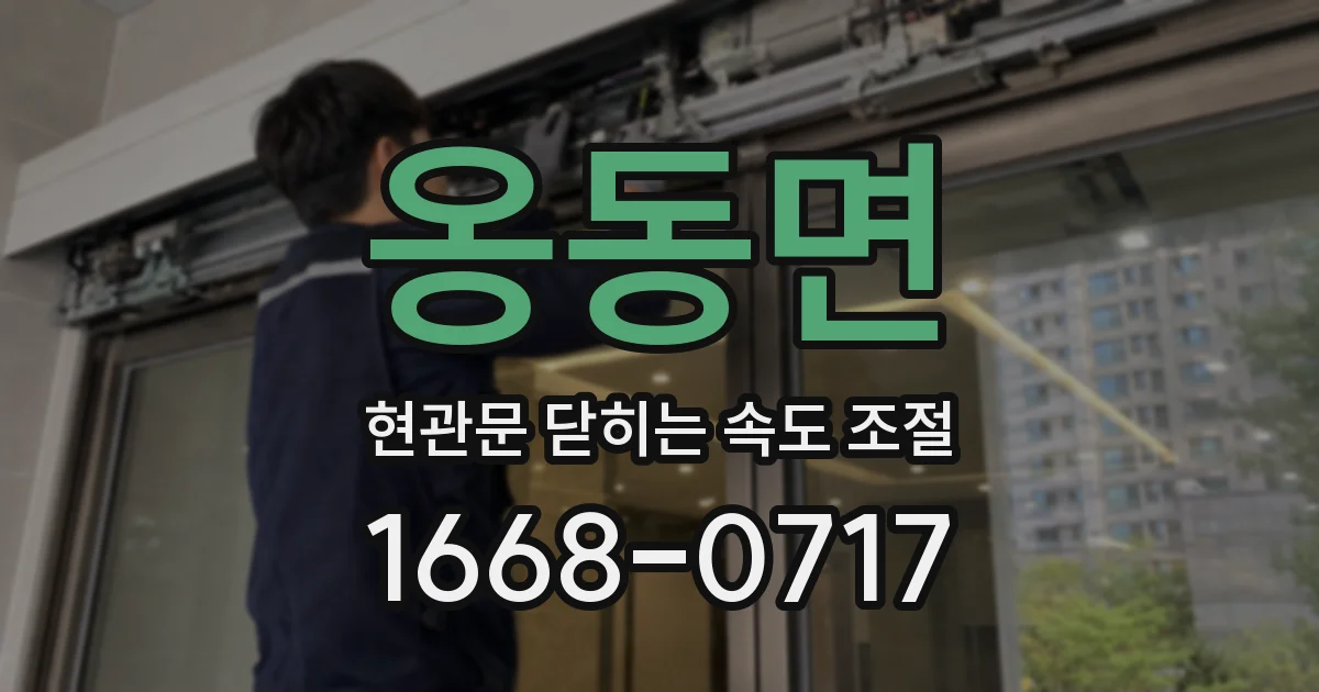 옹동면 현관문 닫히는 속도 조절
