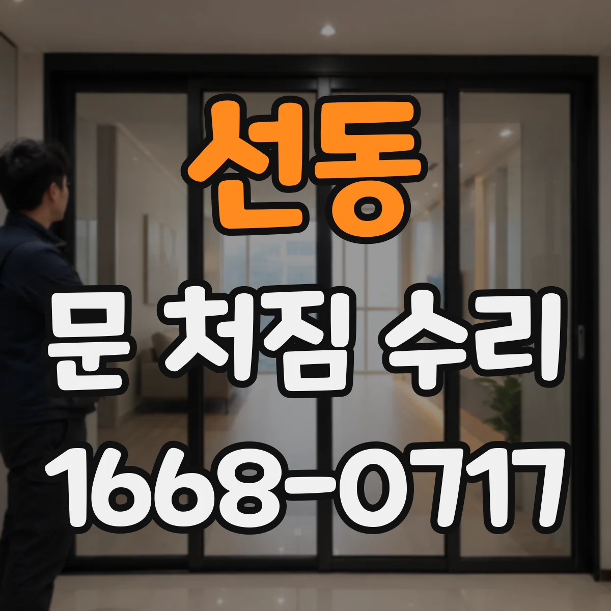 선동 문 처짐 수리
